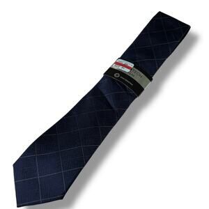 NWT Men’s Alfani Navy Plaid Tie